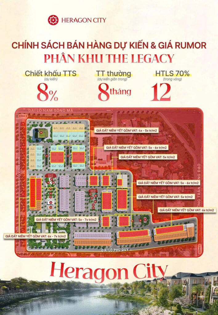 Giá & Chính Sách Bán Hàng Đợt 1 Heragon City Nam Ngạn