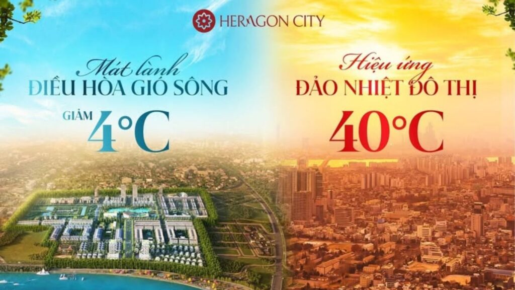 Heragon City - "Hệ điều hòa tự nhiên" ven sông giữa lõi đô thị nóng 40°C