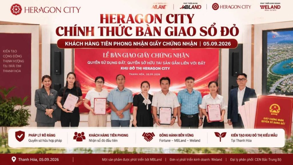 Heragon City bàn giao sổ đỏ cho khách hàng tiên phong